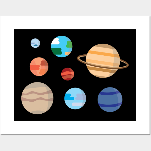 Planets Of Solar System Wall Art by Mathew Graphic